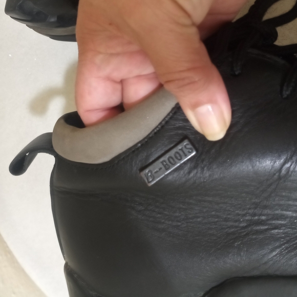 Buffalo Black and Gray Leather Boots main image 9
